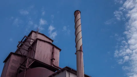 Factory and clouds Stock Footage 218903736
