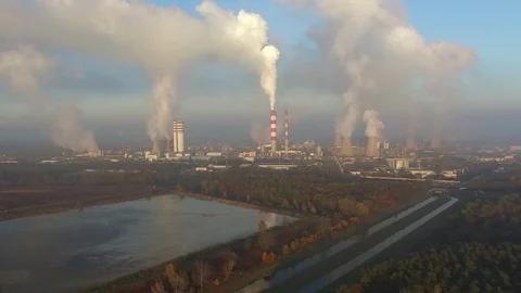 Factory and environment, aerial view Stock Footage 86865960