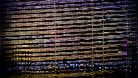 Factory and industrial complex in beijing china with overlayed code and data Stock Footage 316096254