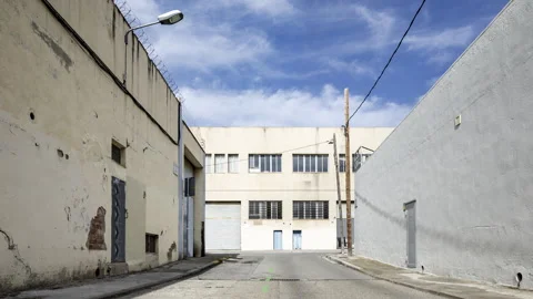 Factory and industrial complex with passing clouds Stock Footage 317042741