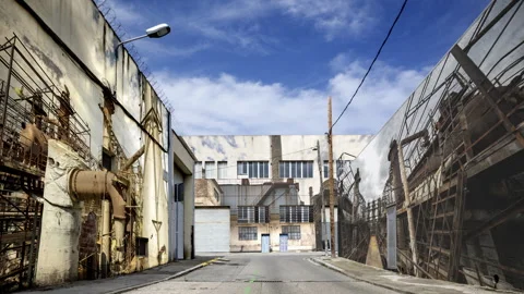 Factory and industrial complex with power station video Stock Footage 316706805