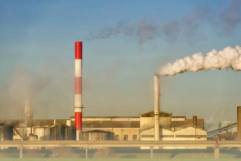 Factory and pollution Stock Photos