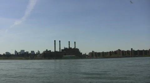 Factory and river  #20 Stock Footage 695330