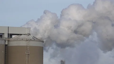 Factory and steam Stock Footage 101239663