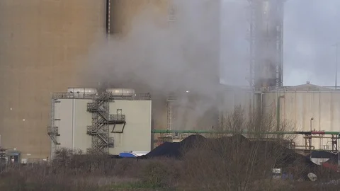 Factory and steam Stock Footage 101239694