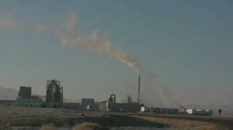 Factory and winter Stock Footage 548283