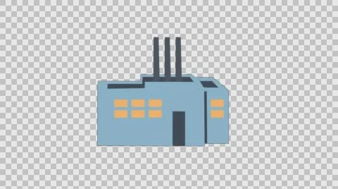 Factory Animated Graphic Stock Footage 56724989