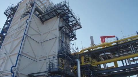 Factory Area, Pipes, Containers, No People Stock Footage 144656649