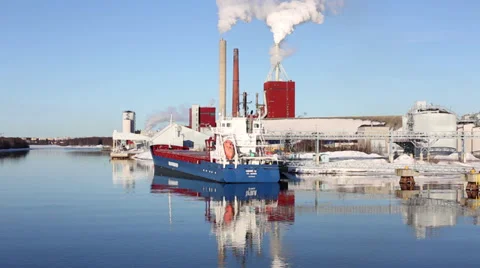 The factory area from the sea Stock Footage 39893397