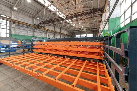 Factory for the assembly of metal structures Stock Photos