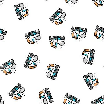 Factory auto paint job vector seamless pattern Stock Illustration