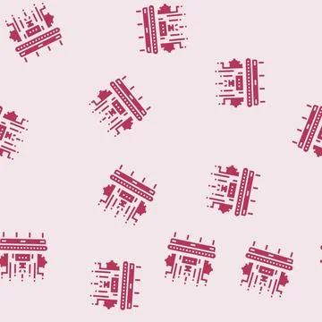 Factory automation manufacturing engineer glyph seamless pattern Stock Illustration