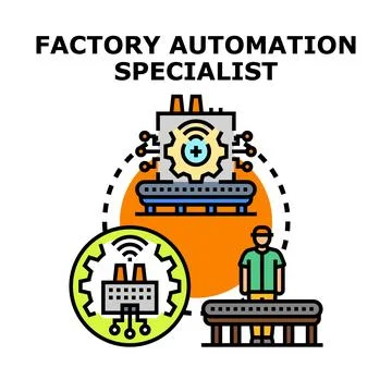 Factory automation specialist developing industrial digital solutions 스톡 일러스트