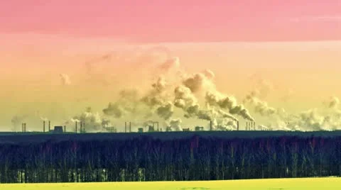 Factory on background Stockbeeldmateriaal 22021332