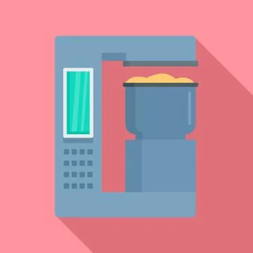 Factory bakery equipment icon, flat style Illustrazione stock
