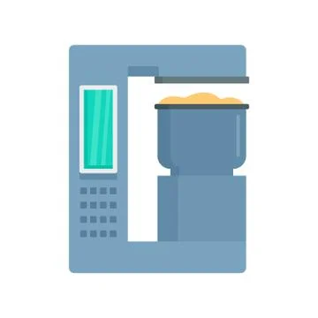 Factory bakery equipment icon, flat style Stock Illustration