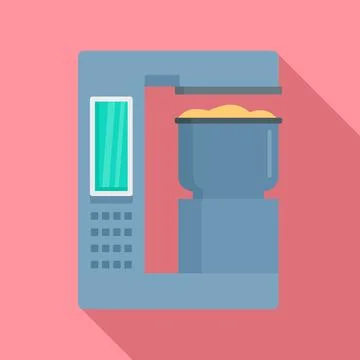 Factory bakery equipment icon, flat style 스톡 일러스트