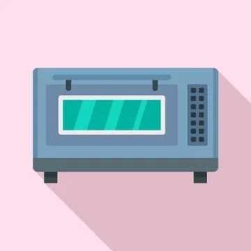 Factory bakery oven icon, flat style Stock Illustration