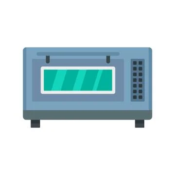 Factory bakery oven icon, flat style Stock Illustration