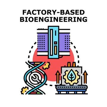 Factory based bioengineering process for sustainable production Stock Illustration