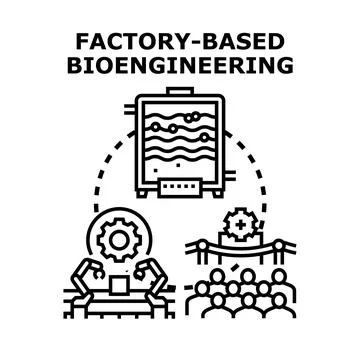 Factory based bioengineering research and industrial production 库存插图