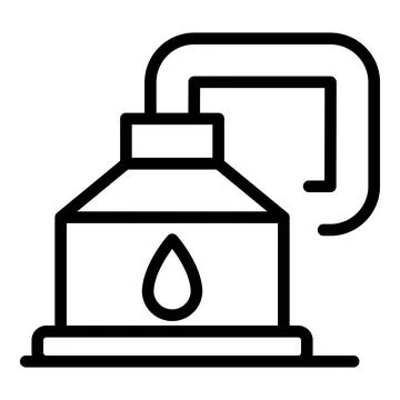 Factory beer icon outline vector. Brewery process Illustrazione stock