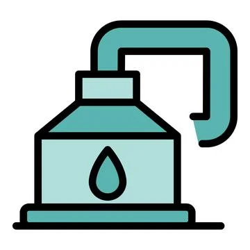 Factory beer icon vector flat Stock Illustration