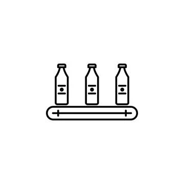 Factory, bottle, production icon. Element of production icon for mobile concept Stock Illustration
