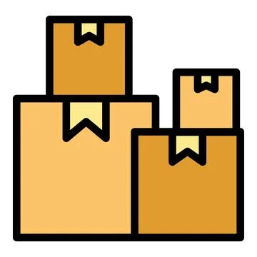 Factory boxes icon vector flat 库存插图