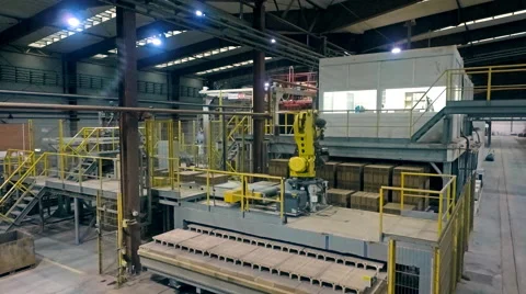 A factory for brick production Stock Footage 61270168