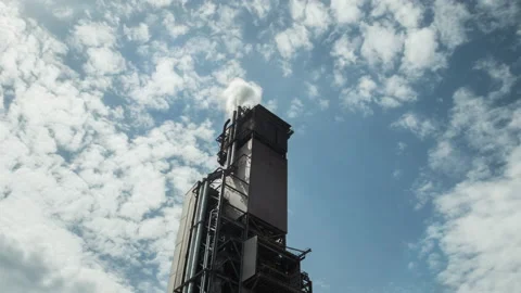 Factory building and clouds Stock Footage 218986525