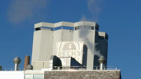 Factory building, Beer brewery Beck GmbH &amp; Co. KG Bremen, Germany Stock Footage 145186064