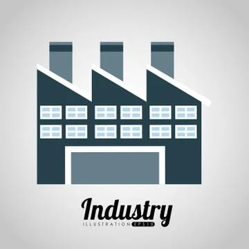 Factory building design, vector illustration eps10 graphic Illustrazione stock