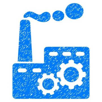 Factory Building Grainy Texture Icon Ilustración de archivo