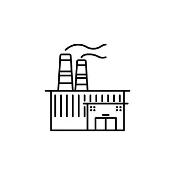 Factory, building icon. Element of production icon for mobile concept and web Stock Illustration
