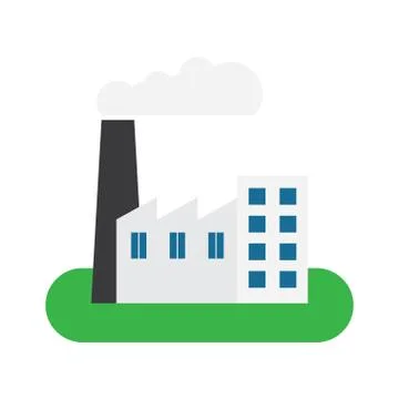 Factory building icon Stock Illustration