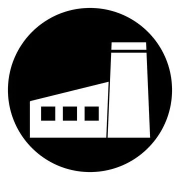 Factory building icon vector Stock Illustration
