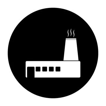 Factory building icon vector Stock Illustration