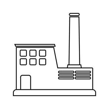 Factory building icon vector Stock Illustration