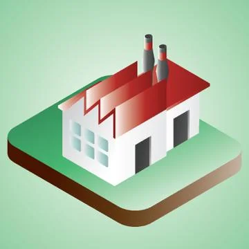 Factory building Ilustración de archivo
