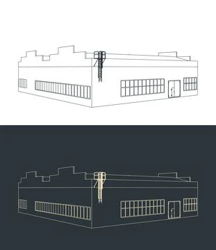 Factory building Stock Illustration