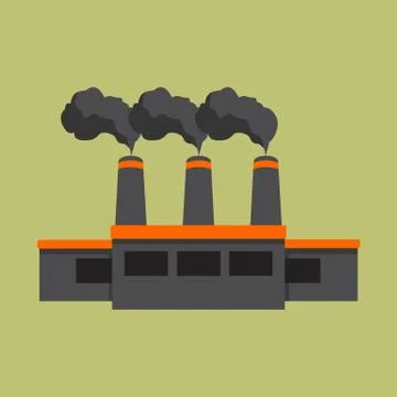 Factory Building Mining Vector Illustration Graphic Stock Illustration
