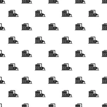 Factory building pattern Illustrazione stock