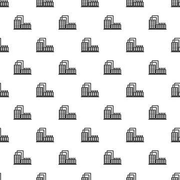 Factory building pattern Stock Illustration