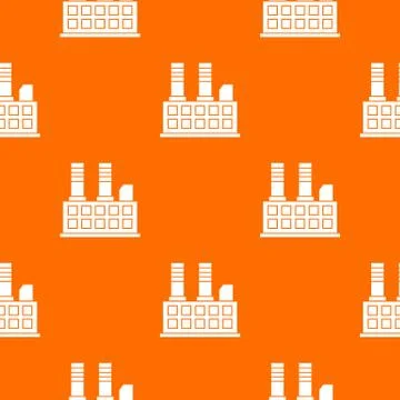 Factory building pattern seamless Stock Illustration