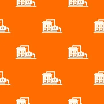 Factory building pattern seamless Stock Illustration