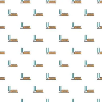 Factory building pattern seamless Illustrazione stock