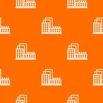 Factory building pattern seamless Illustrazione stock