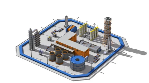 Factory building time lapse Video stock 1042725