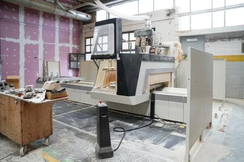 Factory of building windows 库存照片